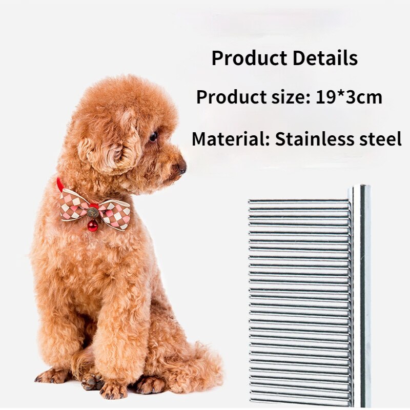 Keep Your Pet's Coat Shiny and Knot-Free with Stainless Steel Pet Grooming Comb