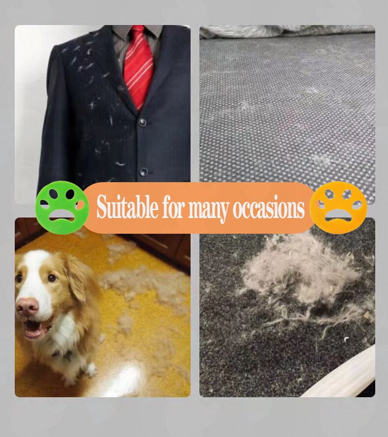 Portable Pet Hair Remover - Reusable Silicone Brush for Cleaning Sofa, Carpet, Clothes, and More!