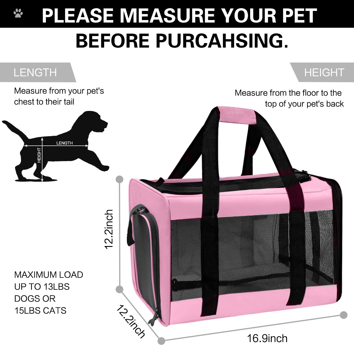 Dog Carrier Bag - Small Pet Backpack