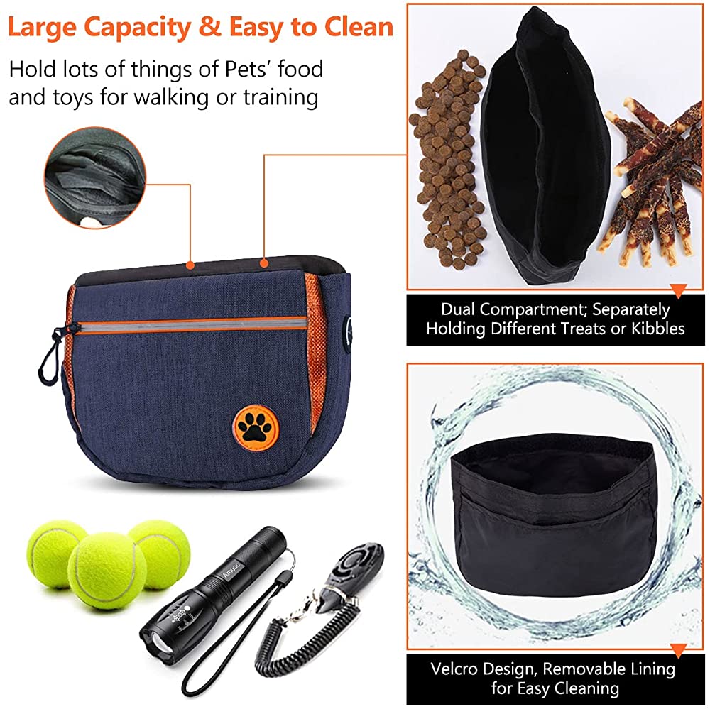 Dog Training Bag with Large Capacity and Stability: Detachable Waist Backpack for Supplies and Toys