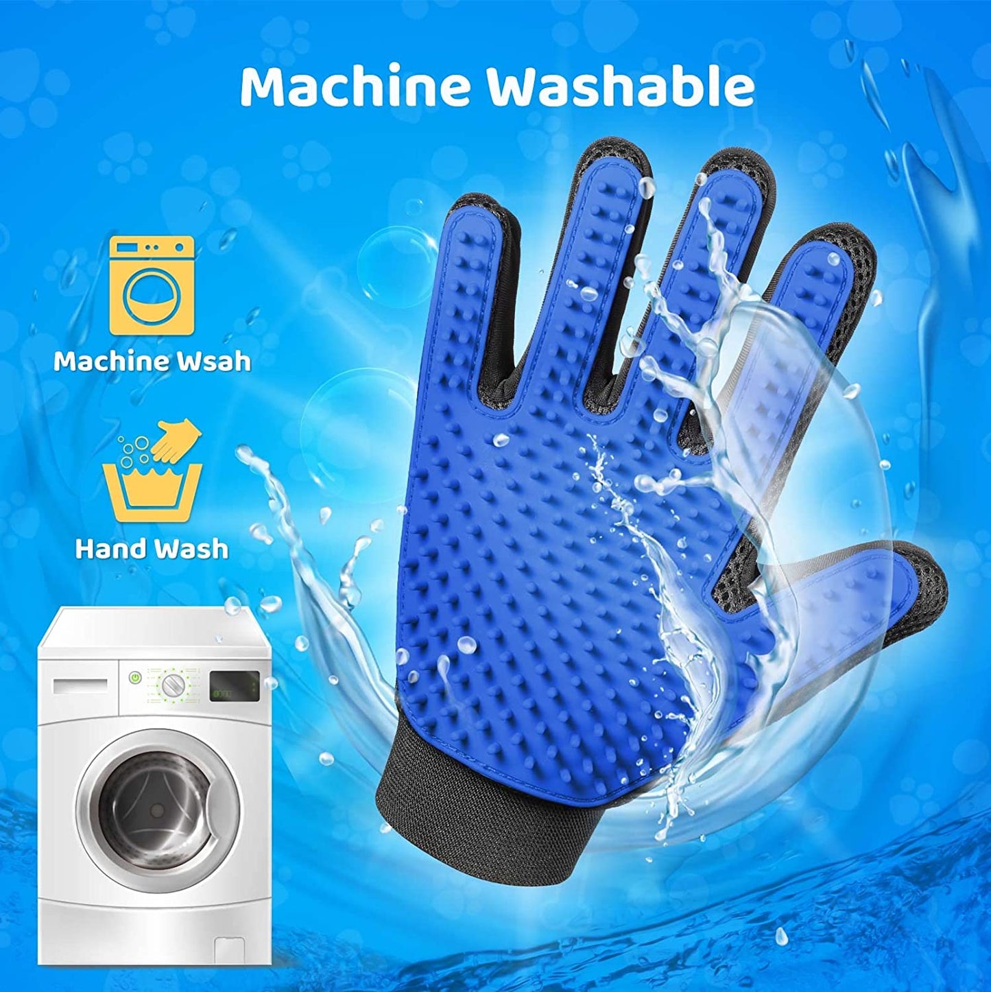 Pet Grooming Glove for Dogs and Cats Hair Removal