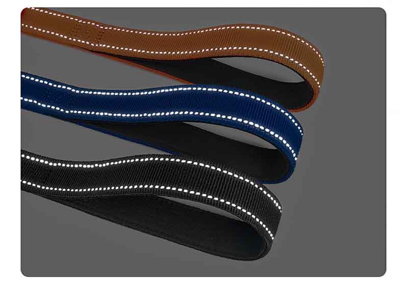 Double Handle Reflective Pet Leash - Multifunctional Dog Harness and Collar Lead for Small and Large Dog Walking and Training