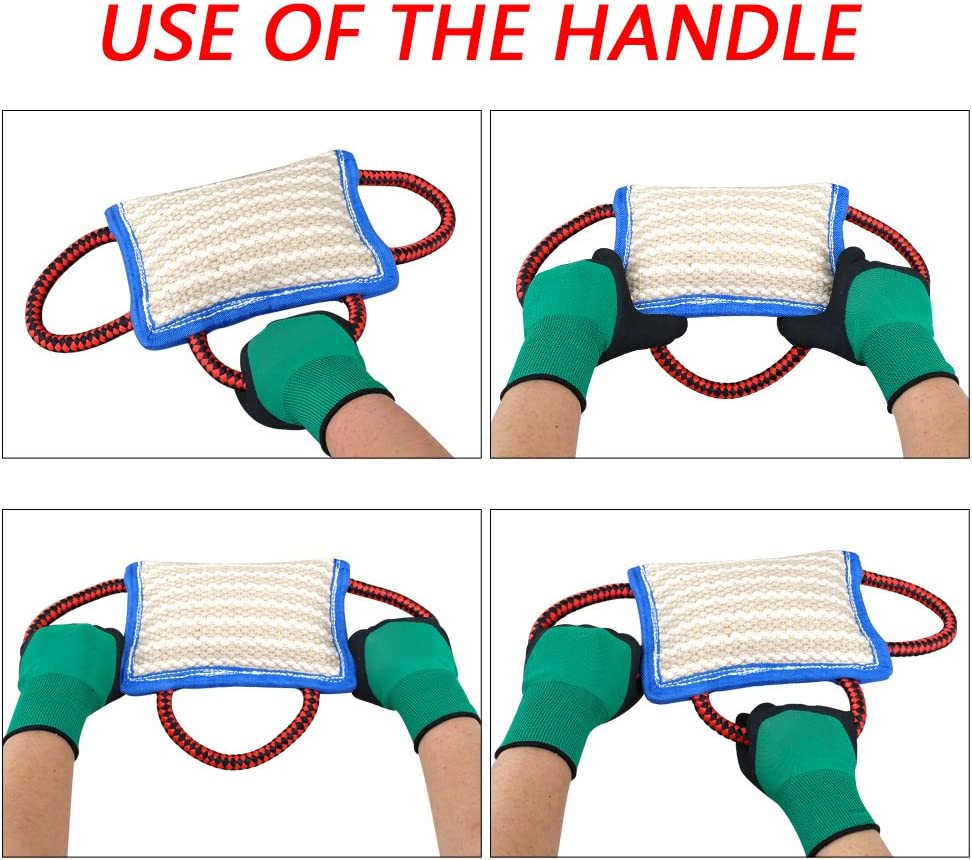 Interactive Dog Bite Pillow with Strong Handles for Safe Training and Playtime