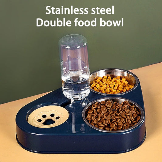 Automatic 3-in-1 Pet Feeder with Water Bottle - 500ML Dog and Cat Bowl Set